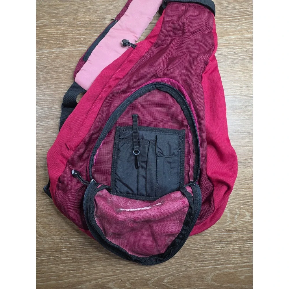 Vintage 2003 Nike Sling Backpack Red/pink Y2K Crossbody One Strap Logo Bag Sport